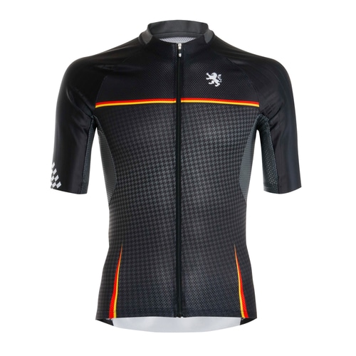 KAPELMUUR ( カペルミュール ) 半袖ジャージ ガゼル3 千鳥ブラック S