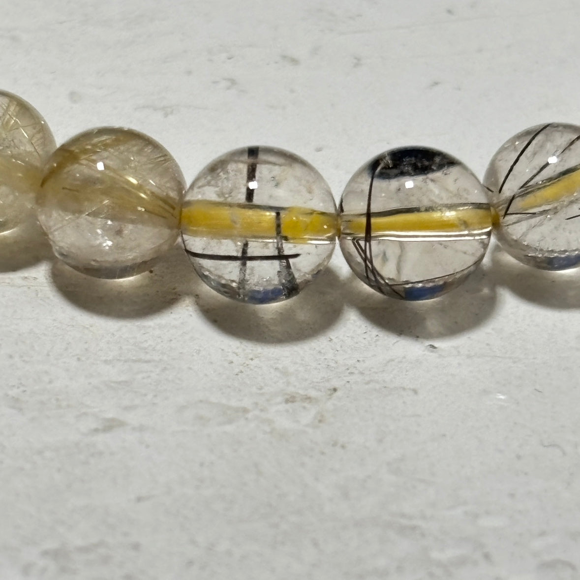 ルチルクォーツ×ブラックルチル7.5〜8mm - ヒカルファントム