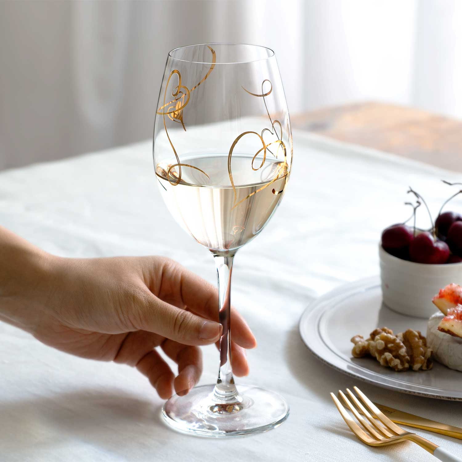 ペアワインセット（ハート柄） G455-S108 / 東洋佐々木ガラス(株) 公式