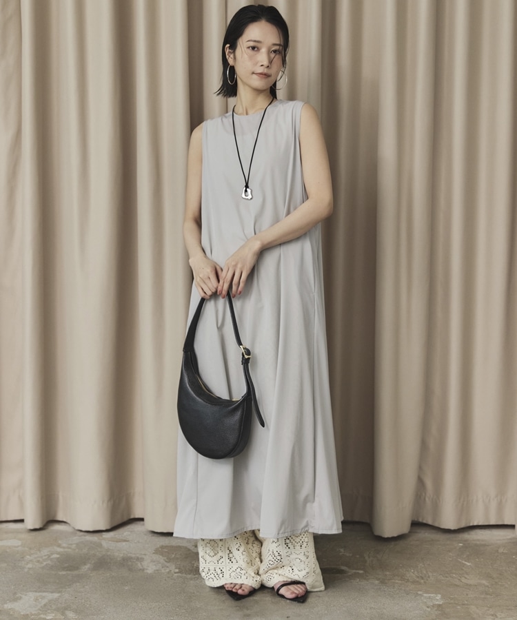 UV・接触冷感ウォッシャブルドロストノースリワンピース(38 BLUE