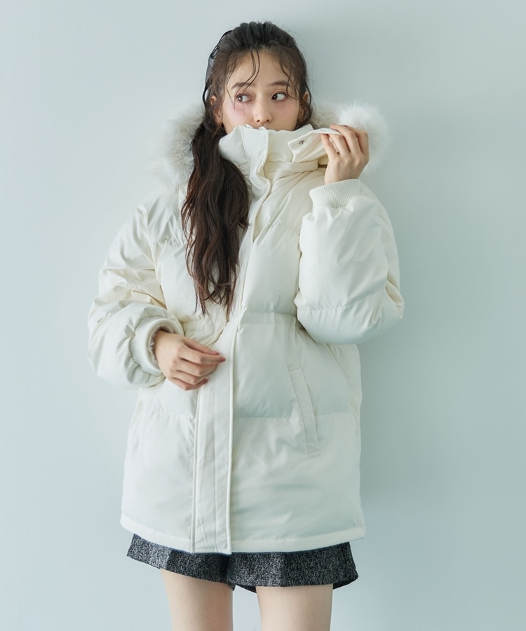 マルチwayファーフード中綿ブルゾン(M IVORY): アウター｜PMbox P&M