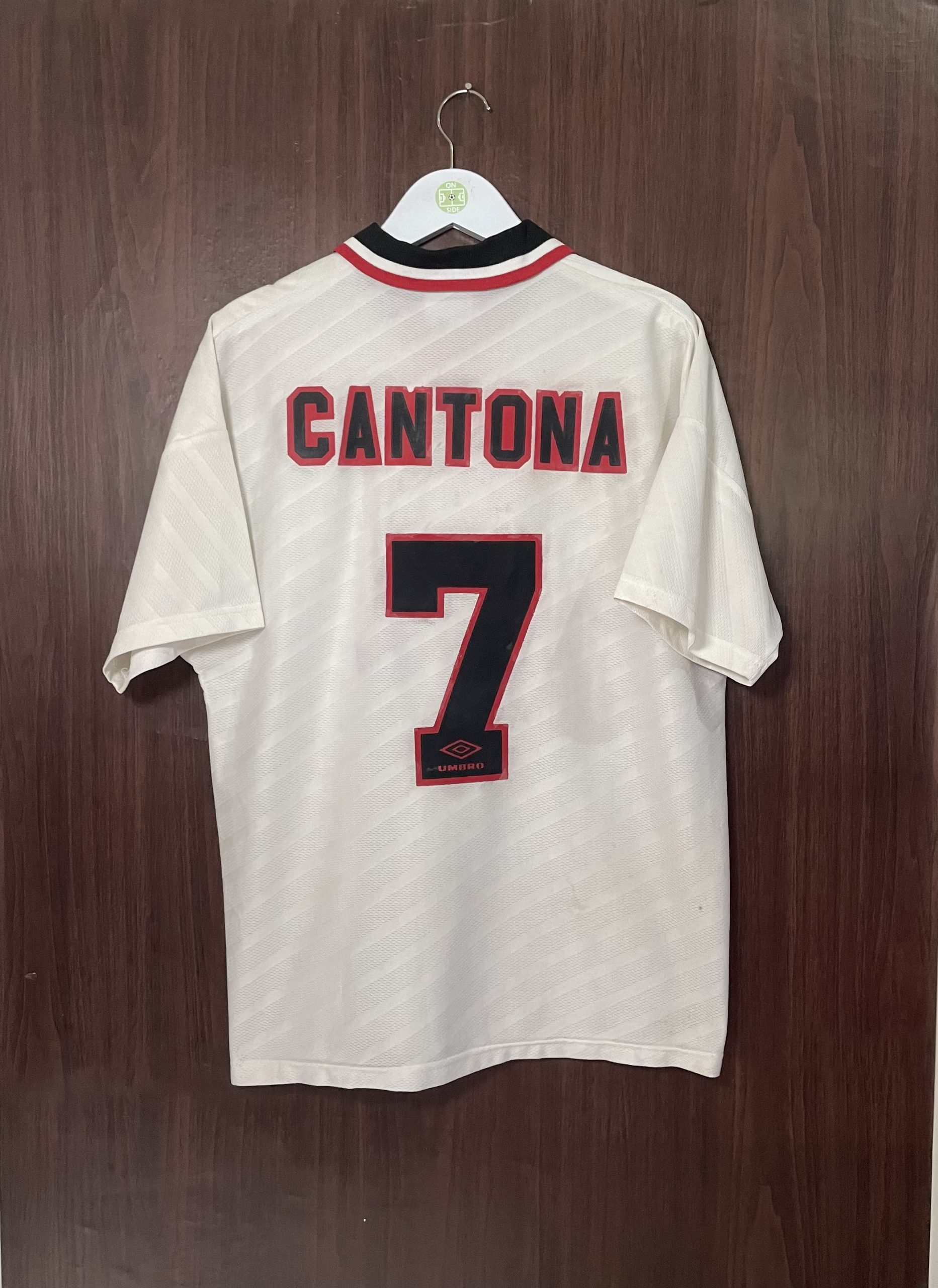 1996-97 Manchester United Away Shirt Cantona #7 (Excellent) Size L