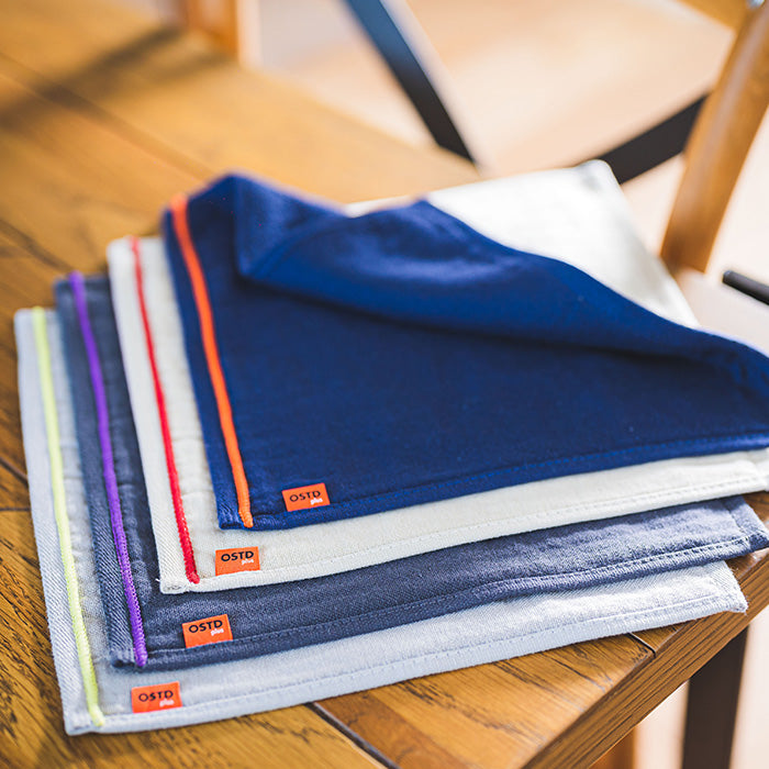 おしゃれなハンドタオル〈ガーゼ ×パイル〉4色セット 軽量・速乾タオル