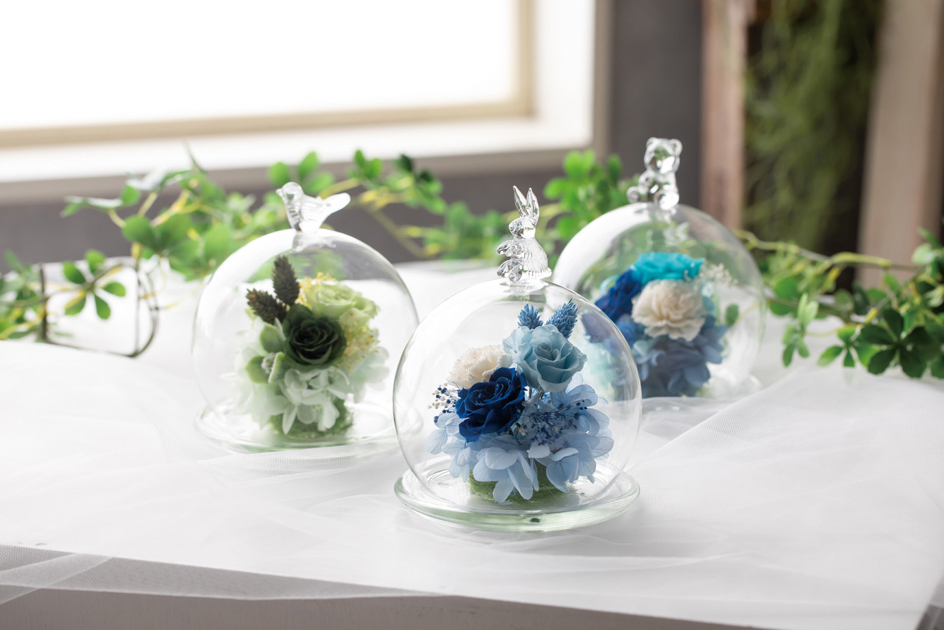 ガラスドーム ウサギ: フラワーベース・鉢カバー ｜ YDMオンライン