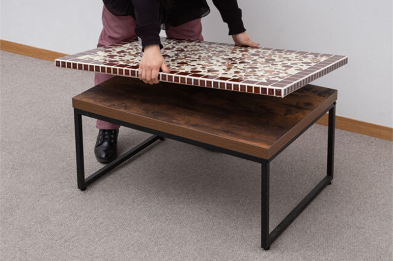 置くだけで簡単！「モザイクタイル張りテーブルトップ」 玉川窯業 株式