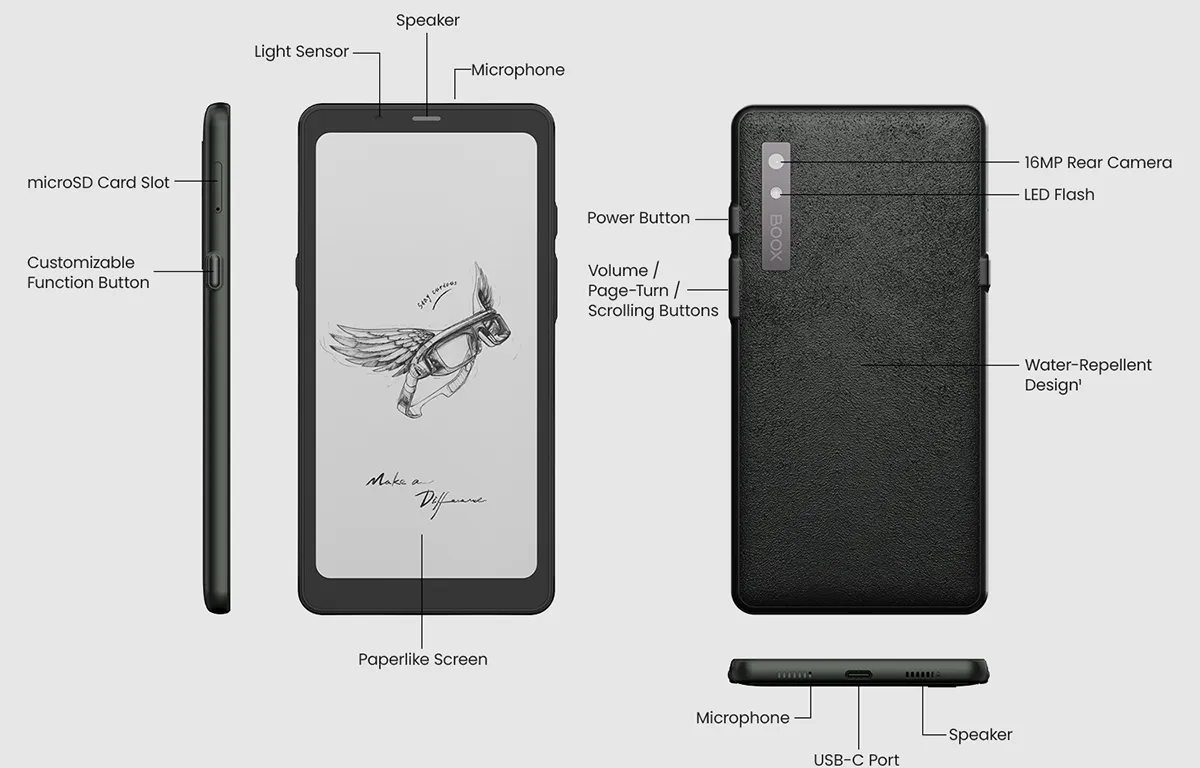 スマホっぽいサイズの6インチ電子ペーパー搭載Androidタブレット「BOOX