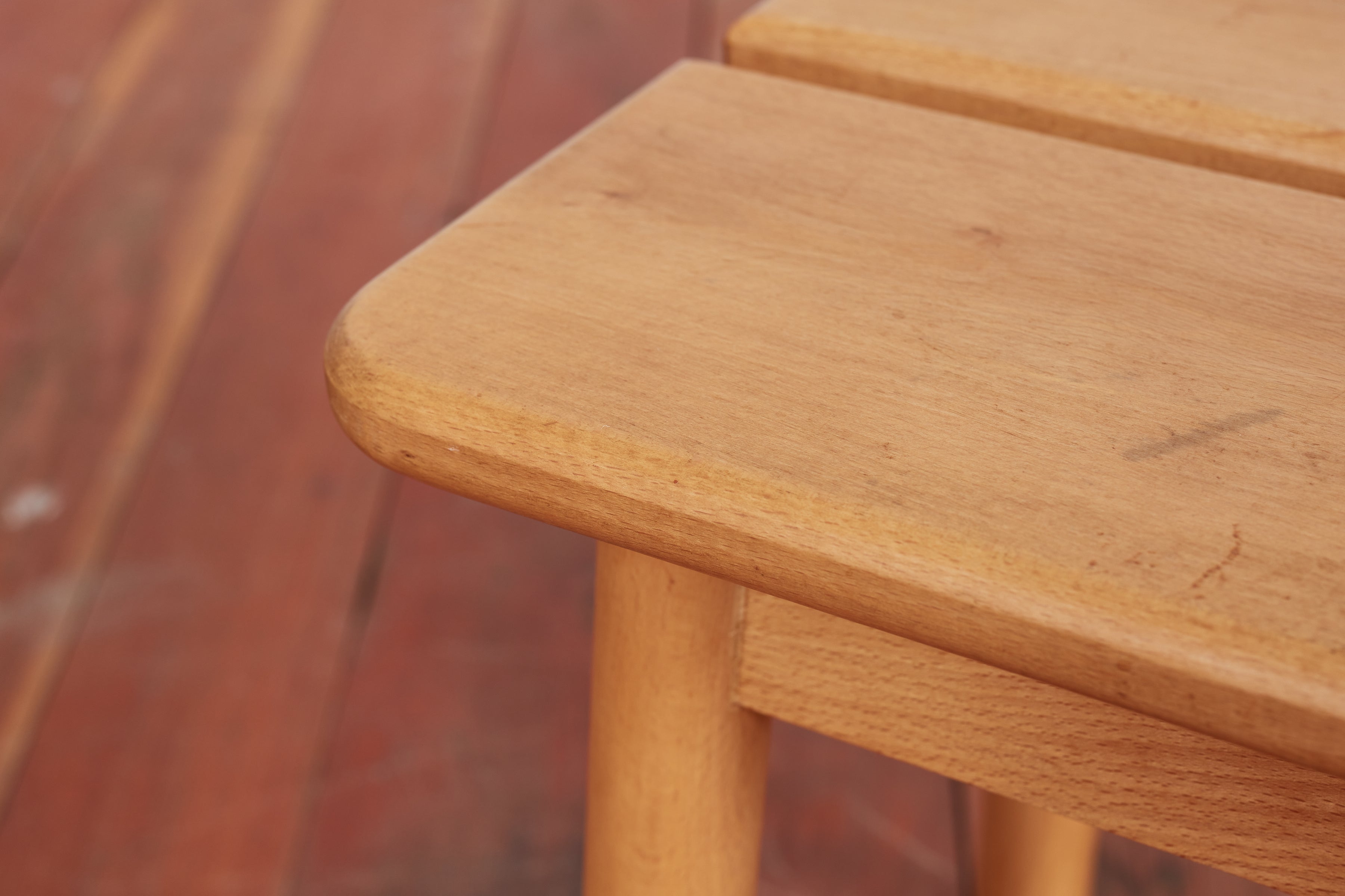 Pierre Gautier Delaye Stool - Set of 8 - Orange Furniture Los Angeles