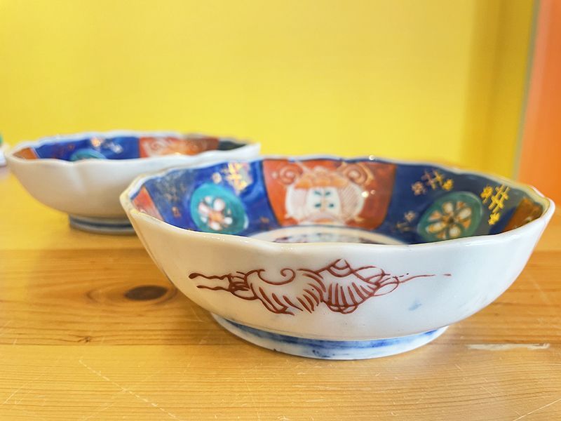 Oranzovy オンラインショップ】ヴィンテージ 明治時代 なます皿 金彩色