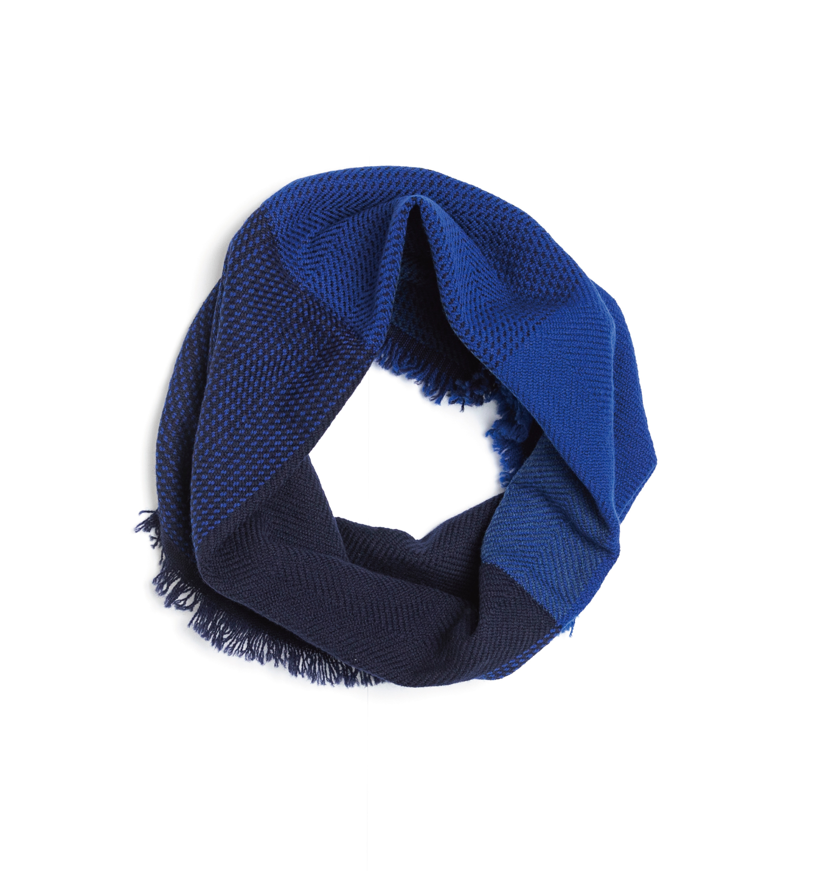 NECKABLE ウールスヌード クロスカラー ブルー | 【公式】工房織座