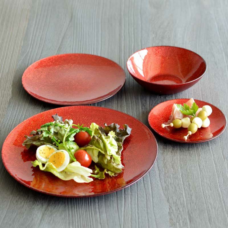 MIYABI サラダボウル レッド｜和食器通販｜織部 Online Store【公式】