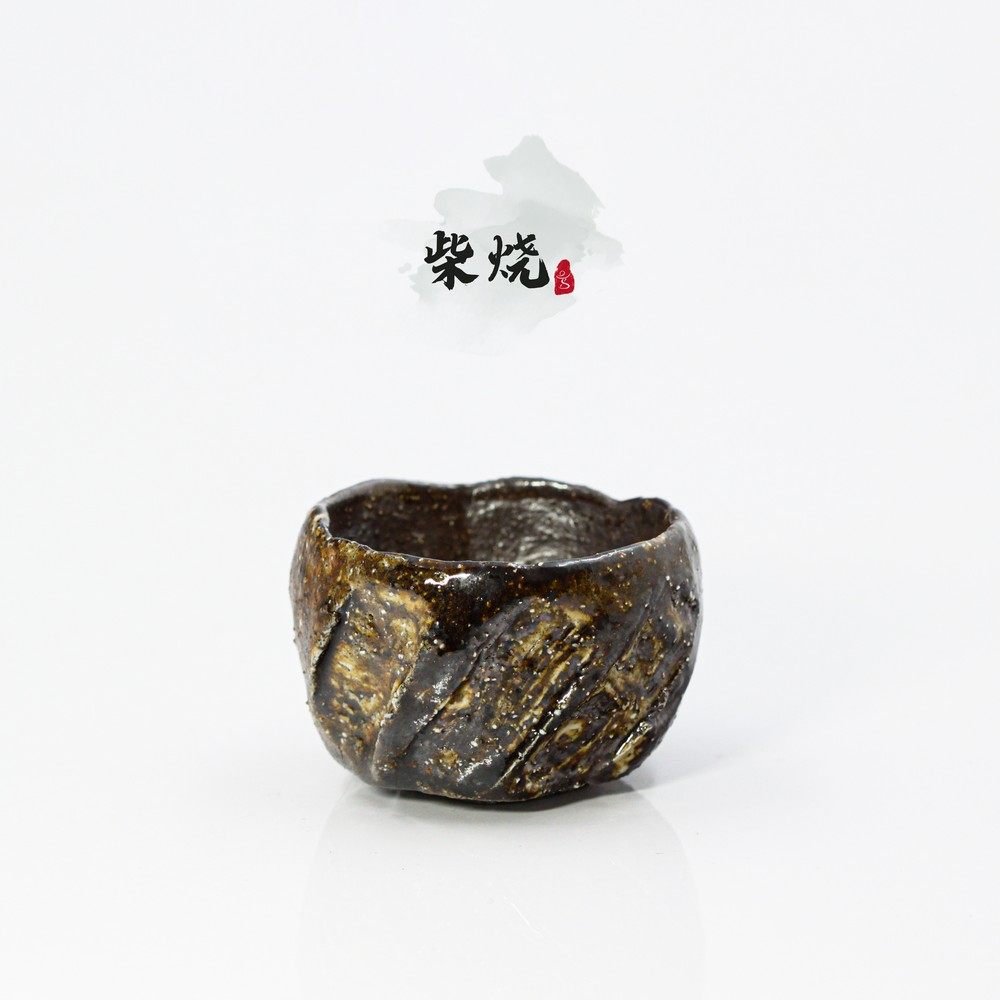 Wood-Fired Faceted Tea Cup | Hand-Pinched 28-Yaki Stoneware