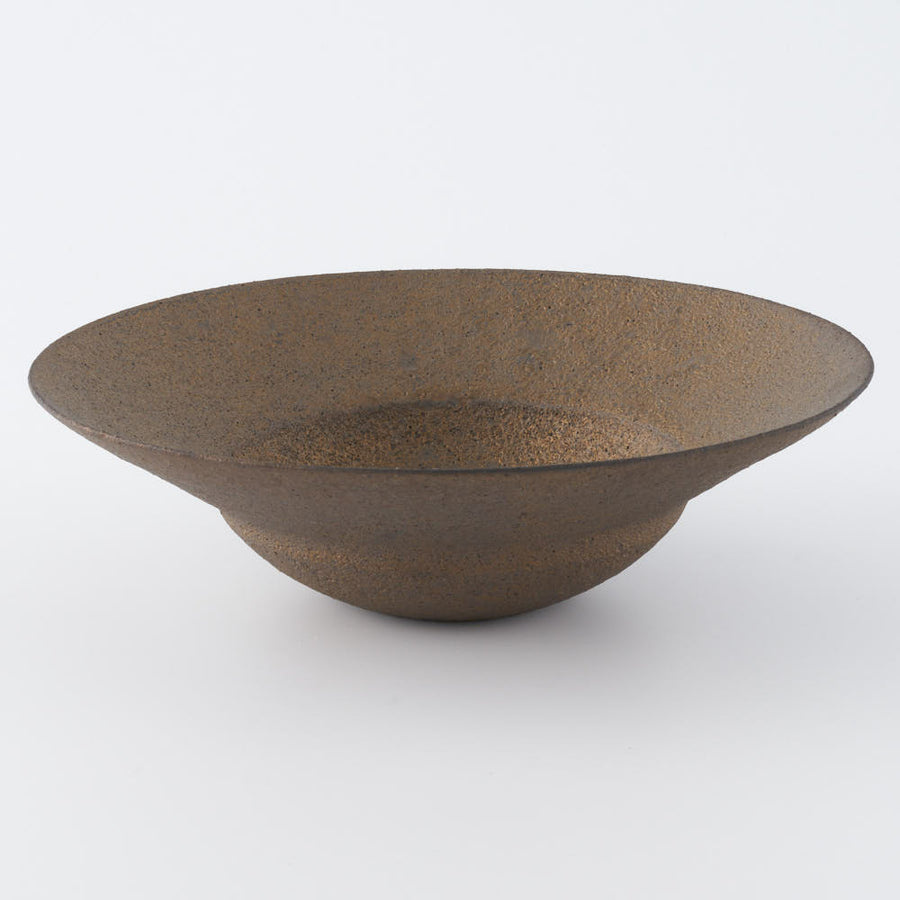 作家 冨部咲喜子 鉄釉リム中鉢 ¥5,500 大人の焼き物