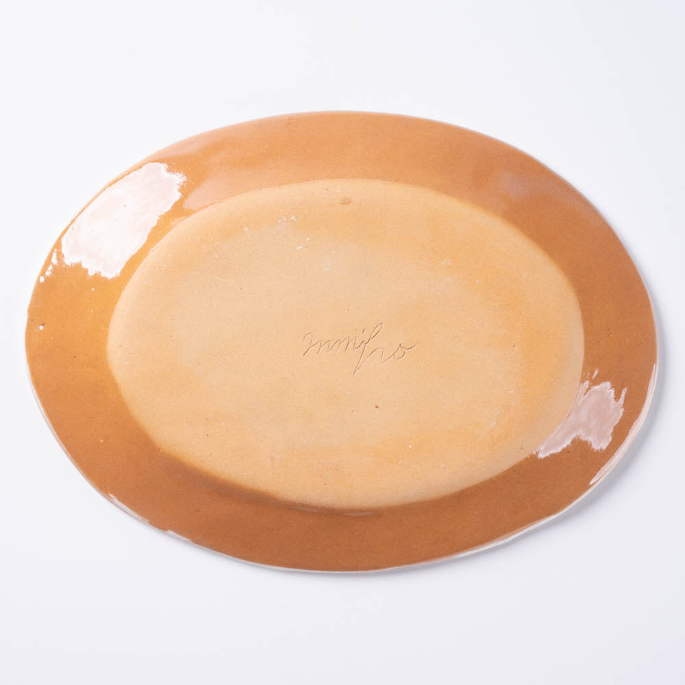 作家 森田みほ 楕円皿 ピンク ¥4,400 大人の焼き物