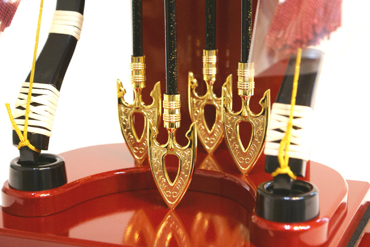 破魔弓】久月作 家紋入れ「紅風」ケース飾り 352413