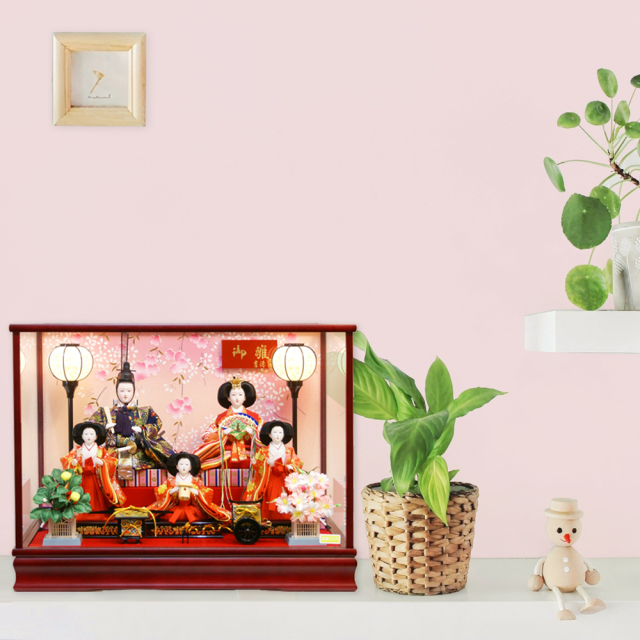 雛人形,吉徳大光,ケース飾り,322-225,三人官女,五人,ひな人形