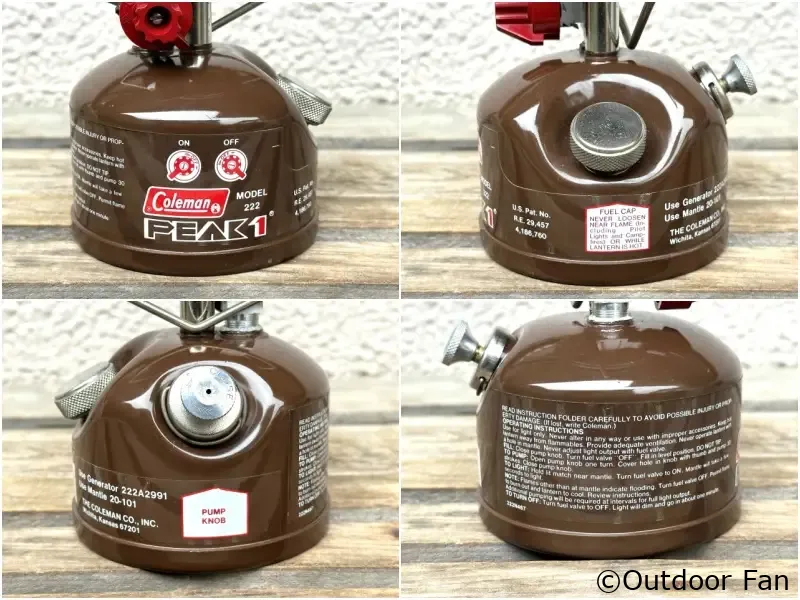 点火保証品】コールマン 222 茶 1/83製 ピークワンランタン G2A