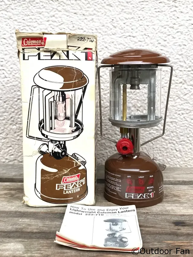 点火保証品】コールマン 222 茶 2/80製 ピークワンランタン G2