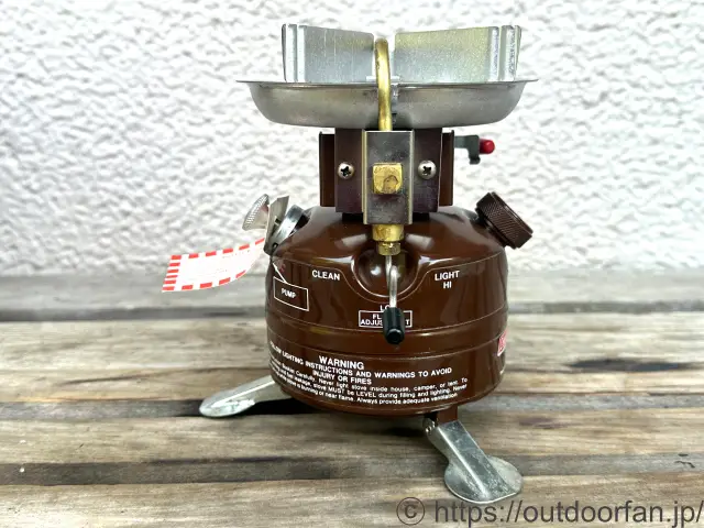 未点火元箱付き】コールマン 400 茶 4/82製 波型ゴトク 2レバー