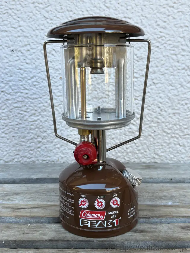 極上美品】コールマン 222 茶 1/82製 ピークワンランタン G2A