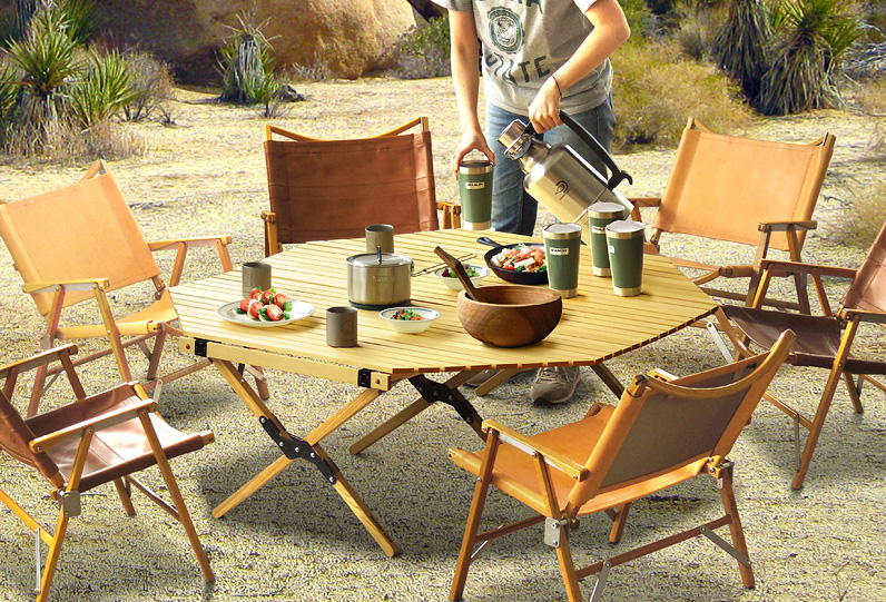 WOOD ROLL TOP TABLE | OUTPUT LIFE