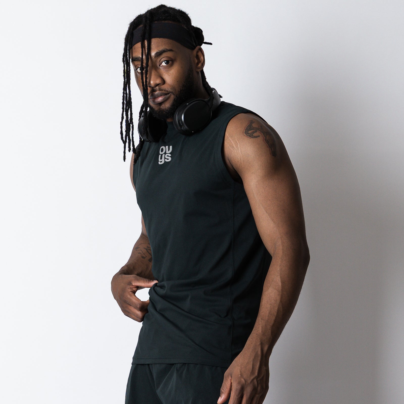 ピンストライプ スウェット ovys セットアップ ネイビー オーバー