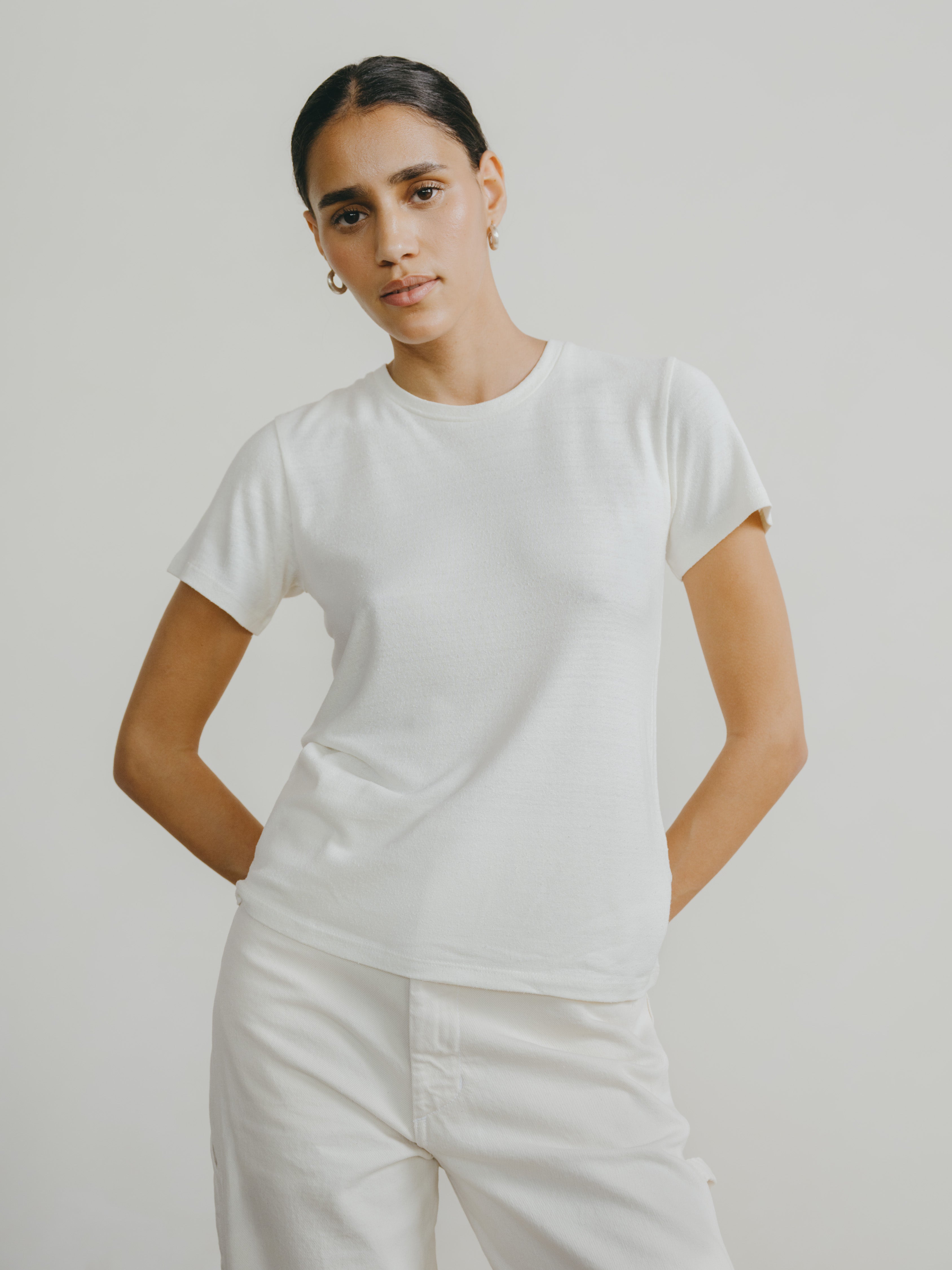 Lou Tee, Regen Silk Noil Jersey, Natural