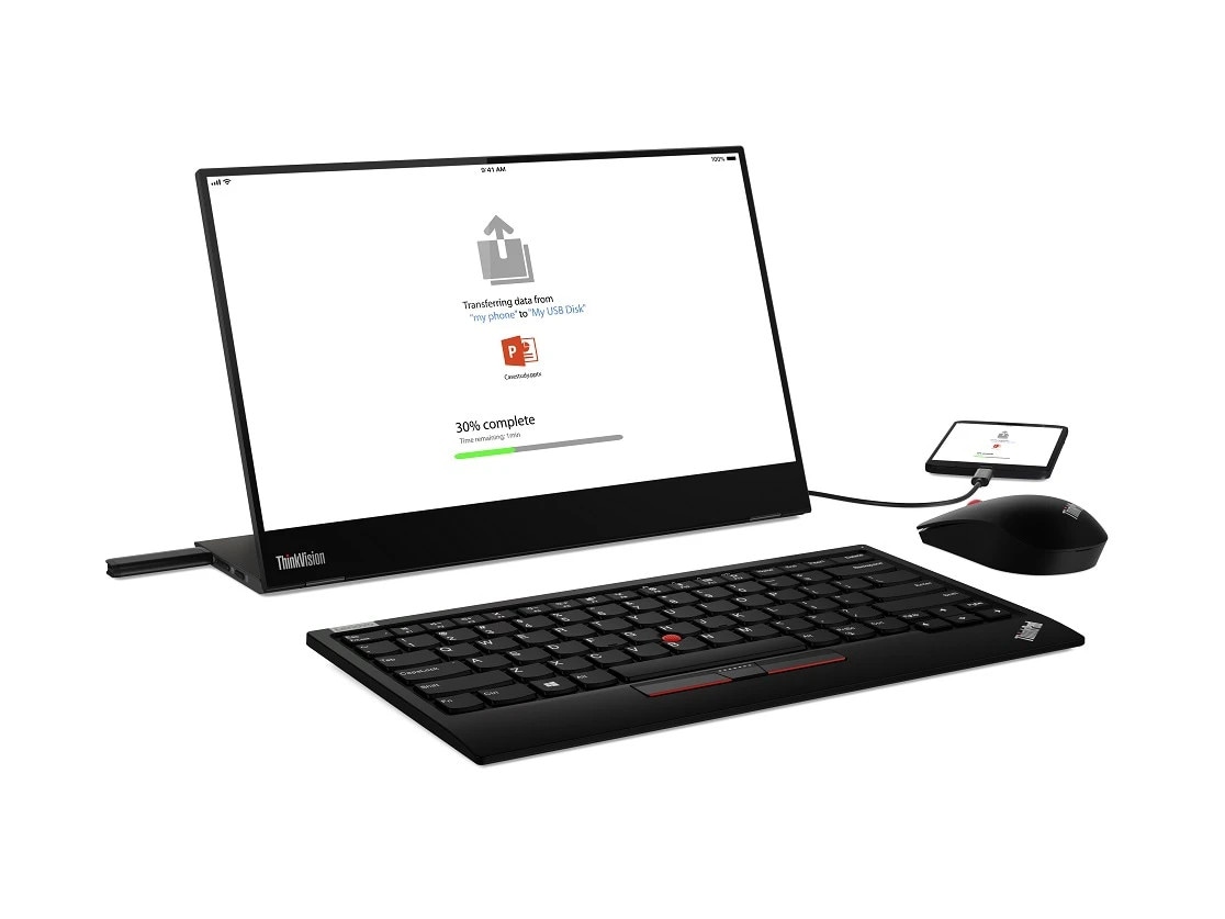 ThinkVision M14t-Experience work on-the-go with this intuitive USB