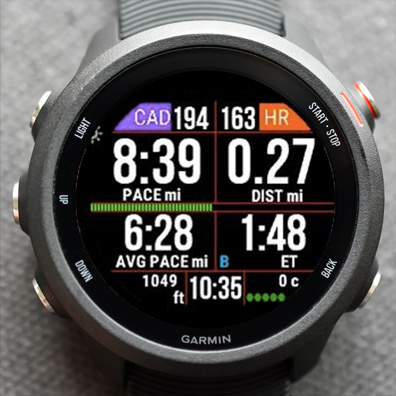 GARMIN ForeAthlete 245 Music 12分割表示をする - PCまなぶ