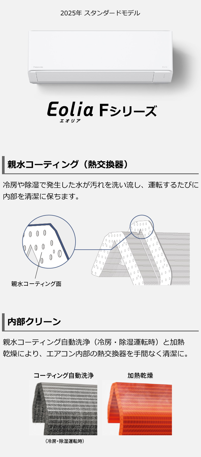 エアコン 6畳用 工事費込み パナソニック 2.2kW エオリア Fシリーズ