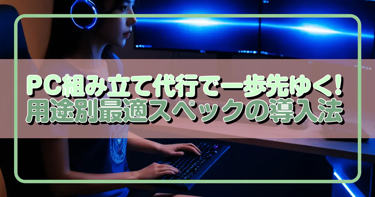 PC組み立て代行で一歩先ゆく! 用途別最適スペックの導入法 | パソコン