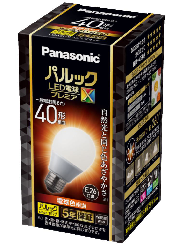 概要 パルック LED電球 プレミアX 4.9W（電球色相当） LDA5LDGSZ4F