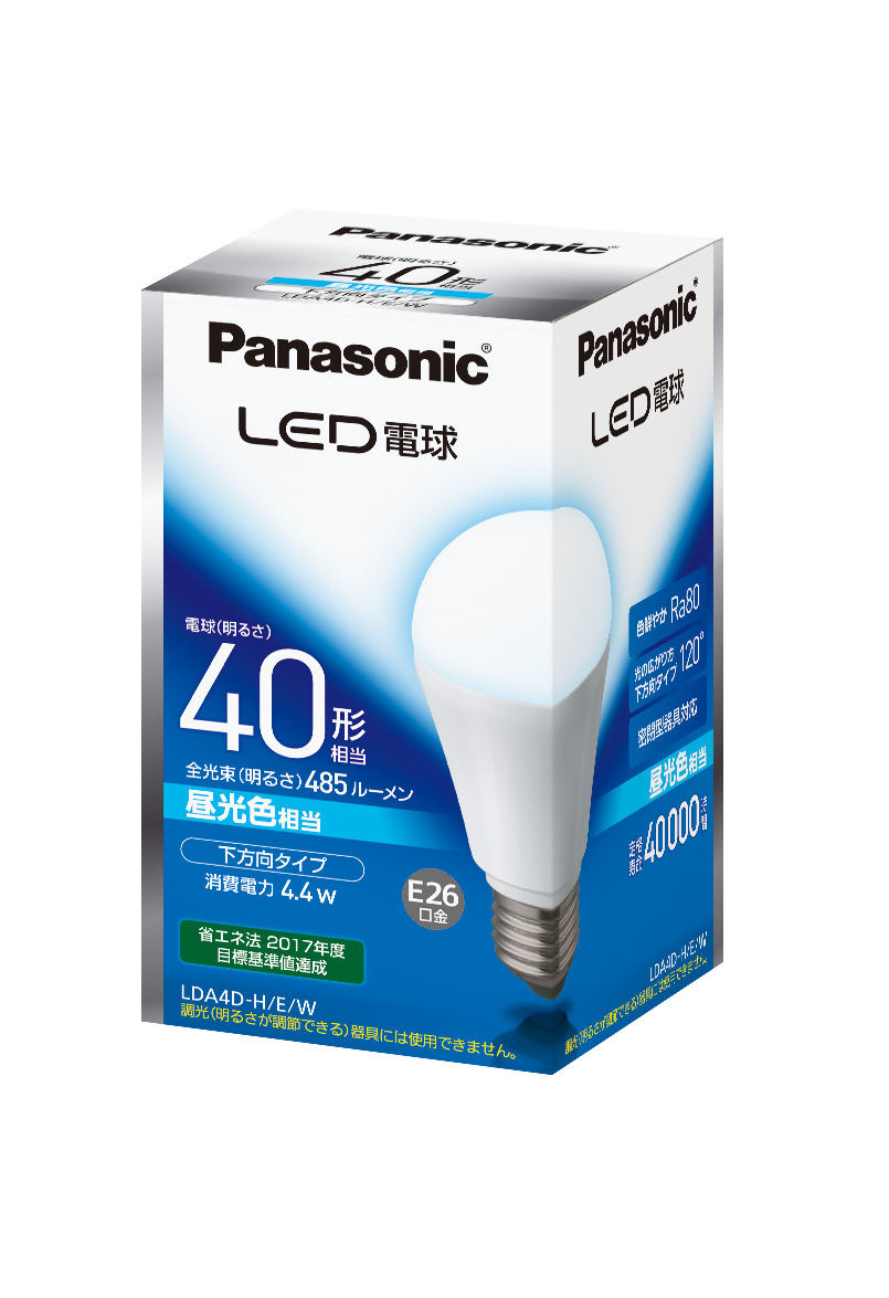 概要 LED電球 4.4W(昼光色相当) LDA4DHEW | LED電球・蛍光灯 | Panasonic