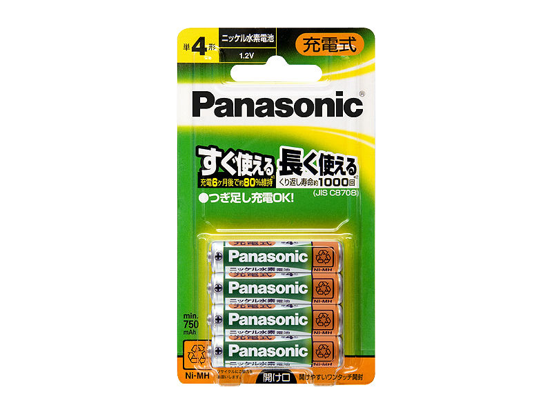 概要 ニッケル水素電池単4形(4本入り) HHR-4MPS/4B | 電池・モバイル