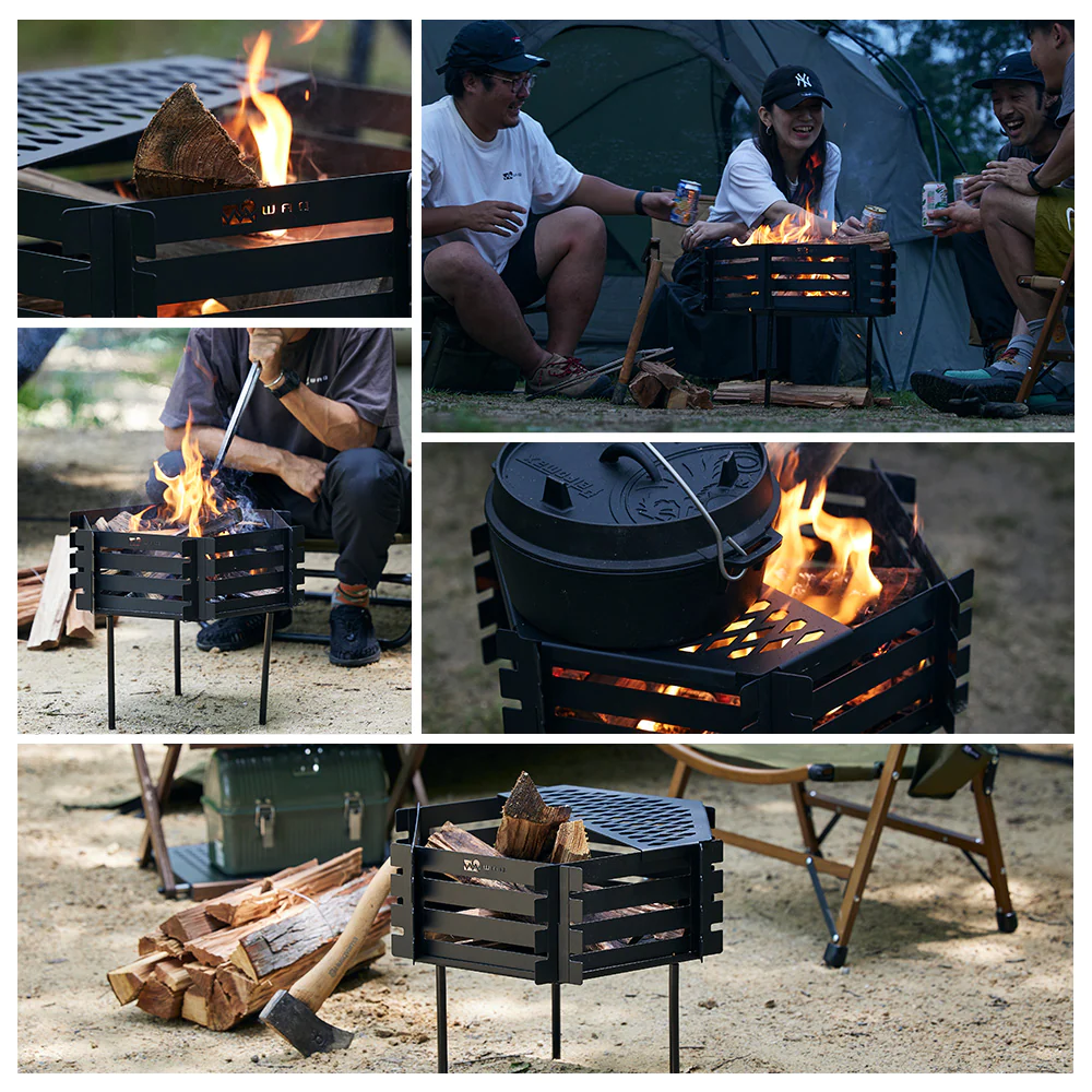 WAQ『YAGURA』アイアン製の組み立て式コンパクト焚き火台が新登場