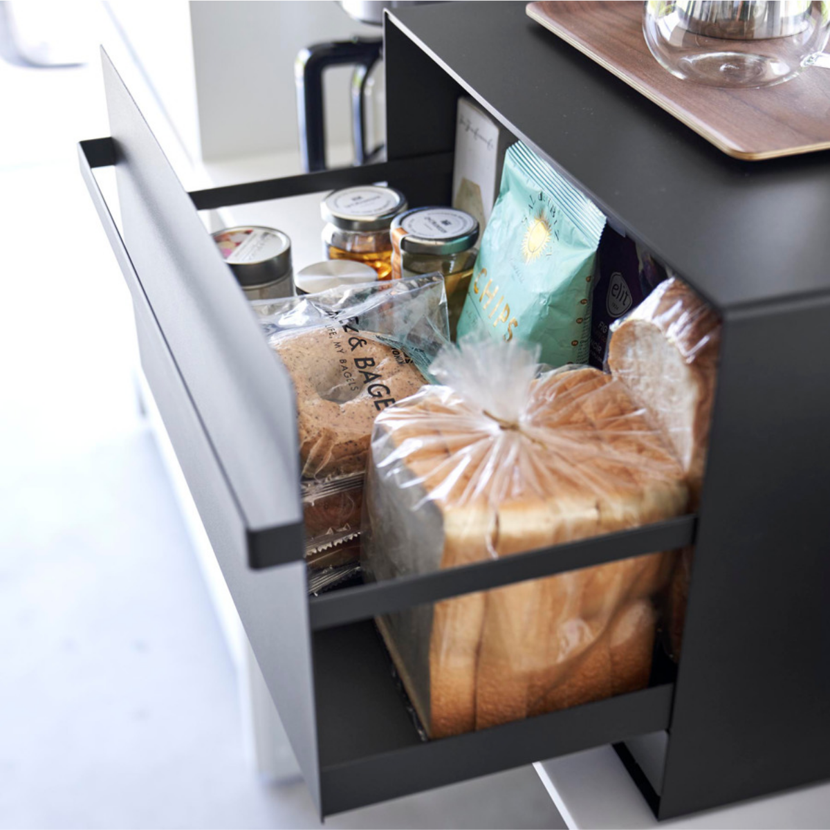 tower】ブレッドケース タワー 引き出し型2段 山崎実業 1857/1858