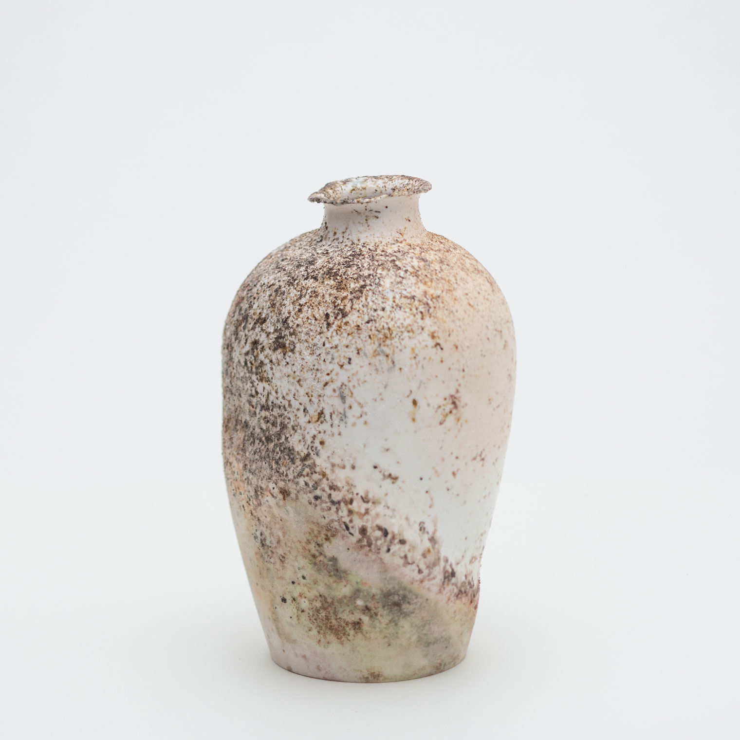 1483 冠音窯 松本幹治郎 創作白磁 雲層文 趣石 3客 未使用