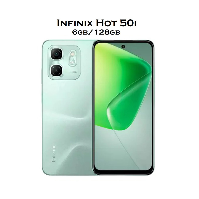 Infinix Hot 50i – 6GB RAM – 128GB ROM – Green- (Available on