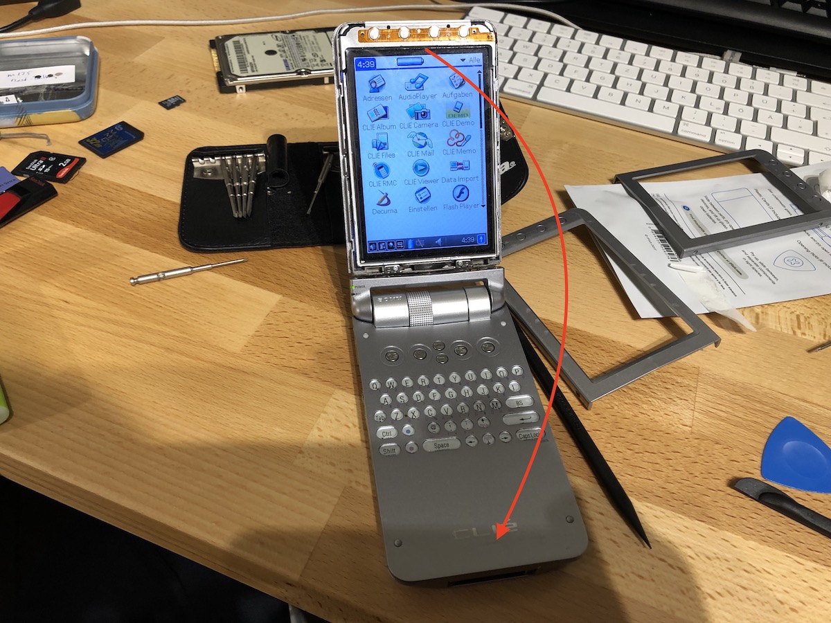 Sony Clié NX73V Display-Change - Palm2000