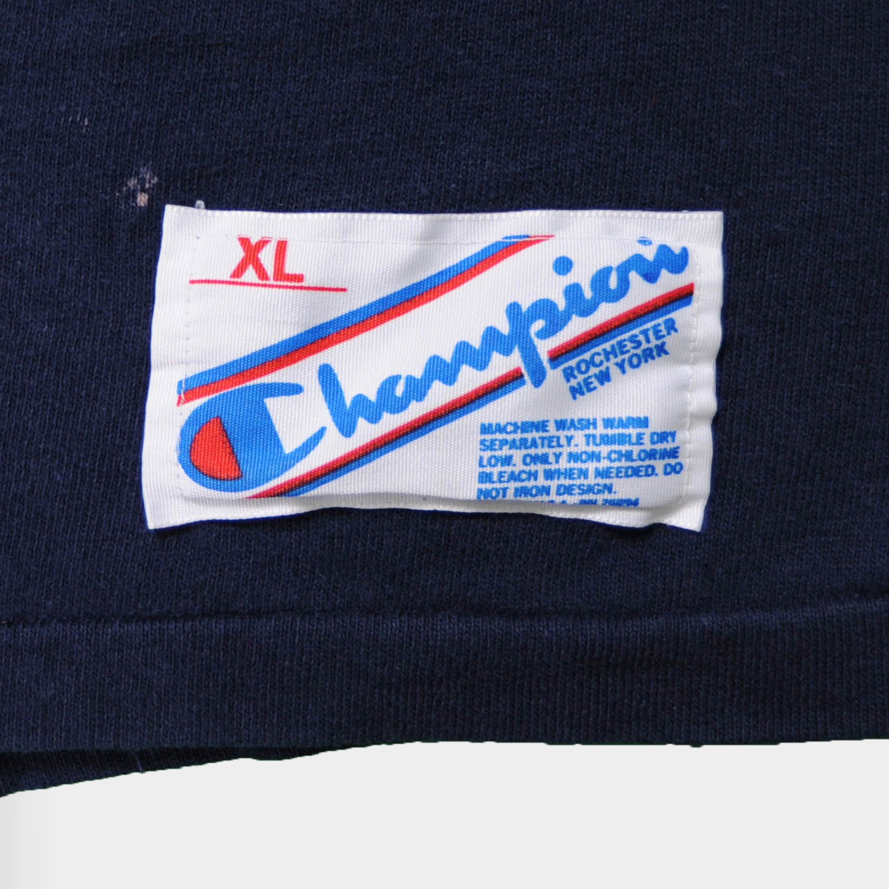 80's Champion NOTRE DAME 92 フットボールTシャツ ネイビー (XL