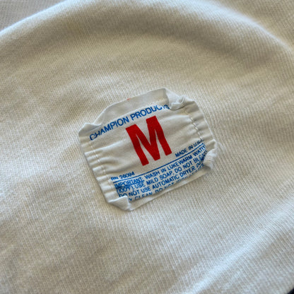 70's Champion チャンピオン フットボールT 染み込みプリント 白(M