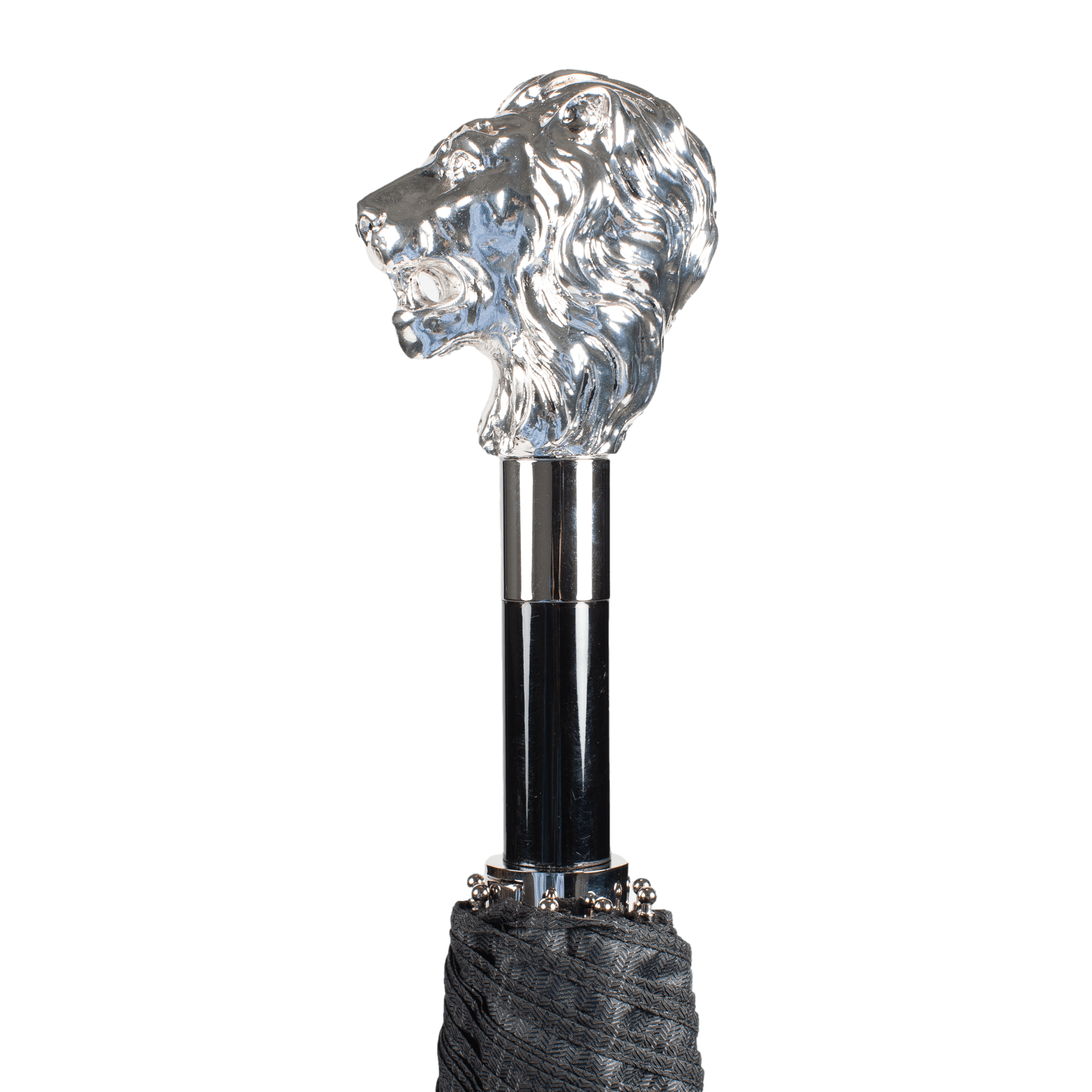 折りたたみ傘] シルバーライオン x ブラックストライプ – Pasotti 公式