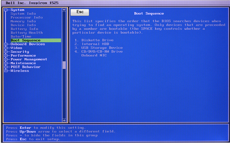 DellコンピュータのBIOSにWindows Boot Managerを追加する方法