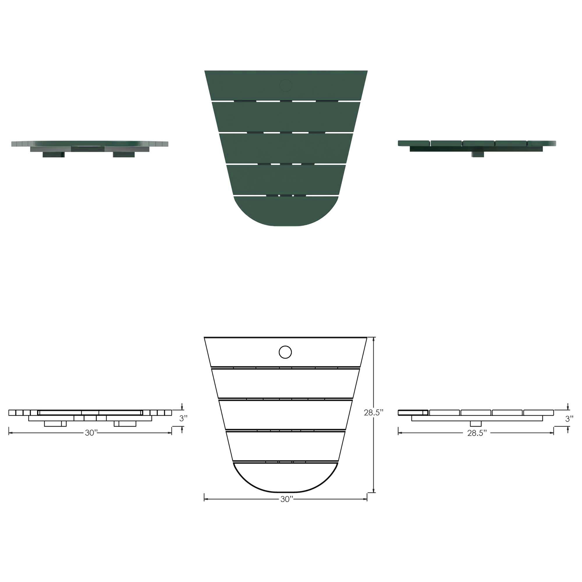 DURAWOOD® Tete-A-Tete Table | TT1-K | Pawleys Island Hammocks