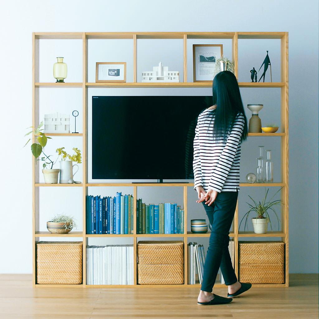 Compact Life】​スタッキングシェルフ - AVラックとして使うオープン型