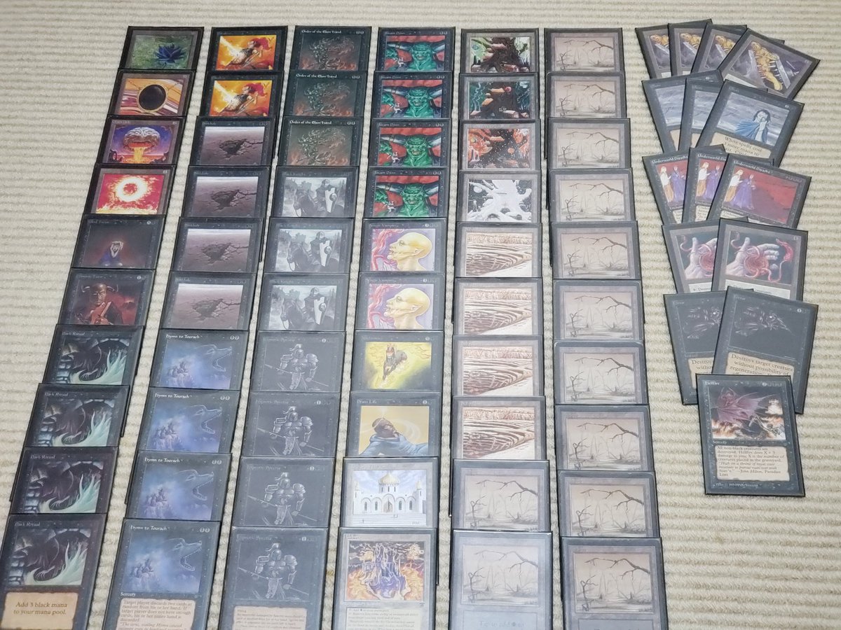 オールドスクールの黒単サイド含めて完成！ #mtg #OldschoolMtG
