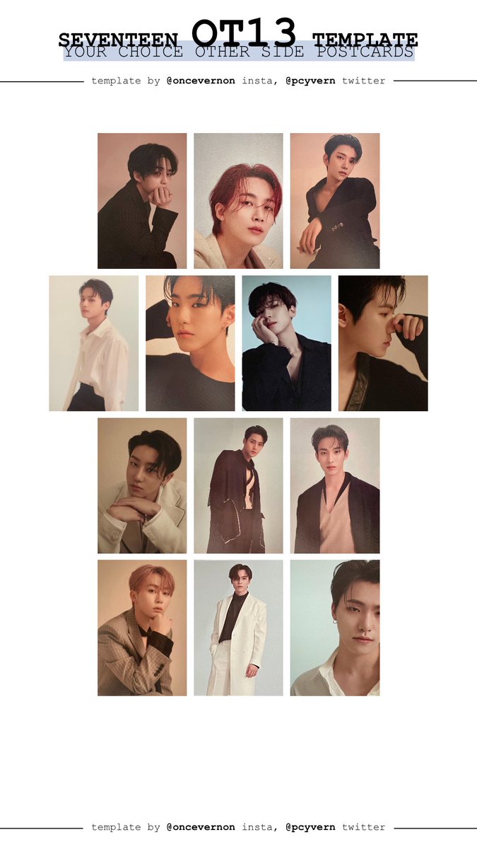 seventeen your choice one side, other side, and beside postcards