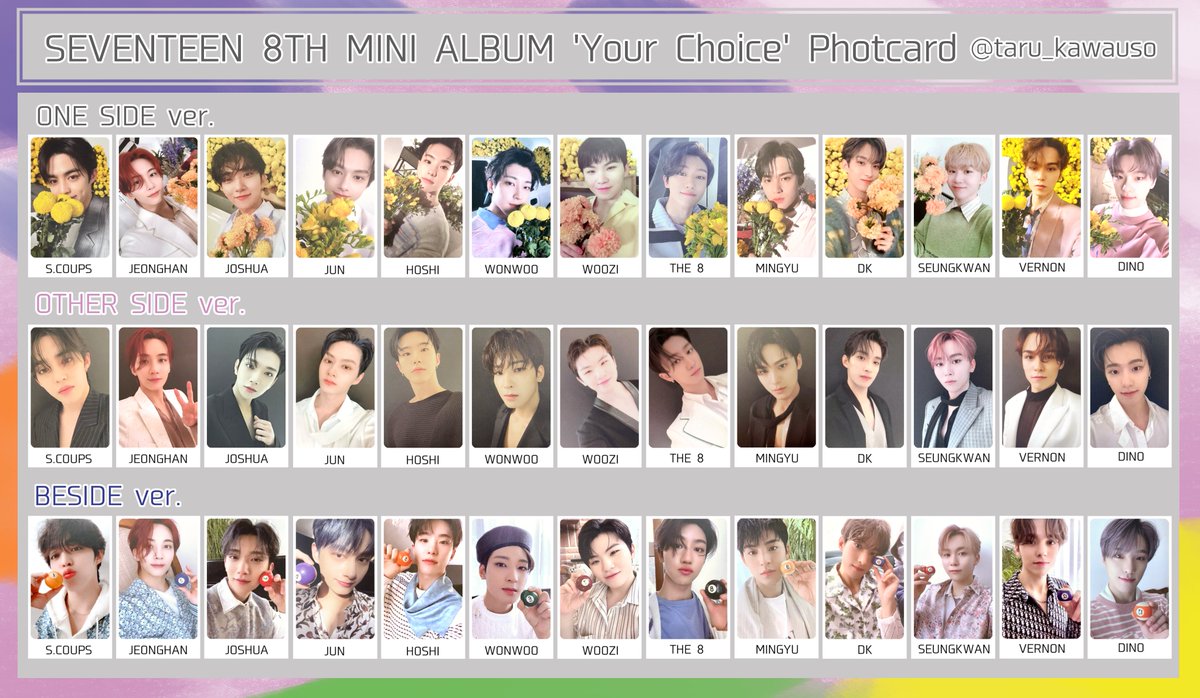 SEVENTEEN セブチ トレカ一覧 Your Choice PHOTCARD