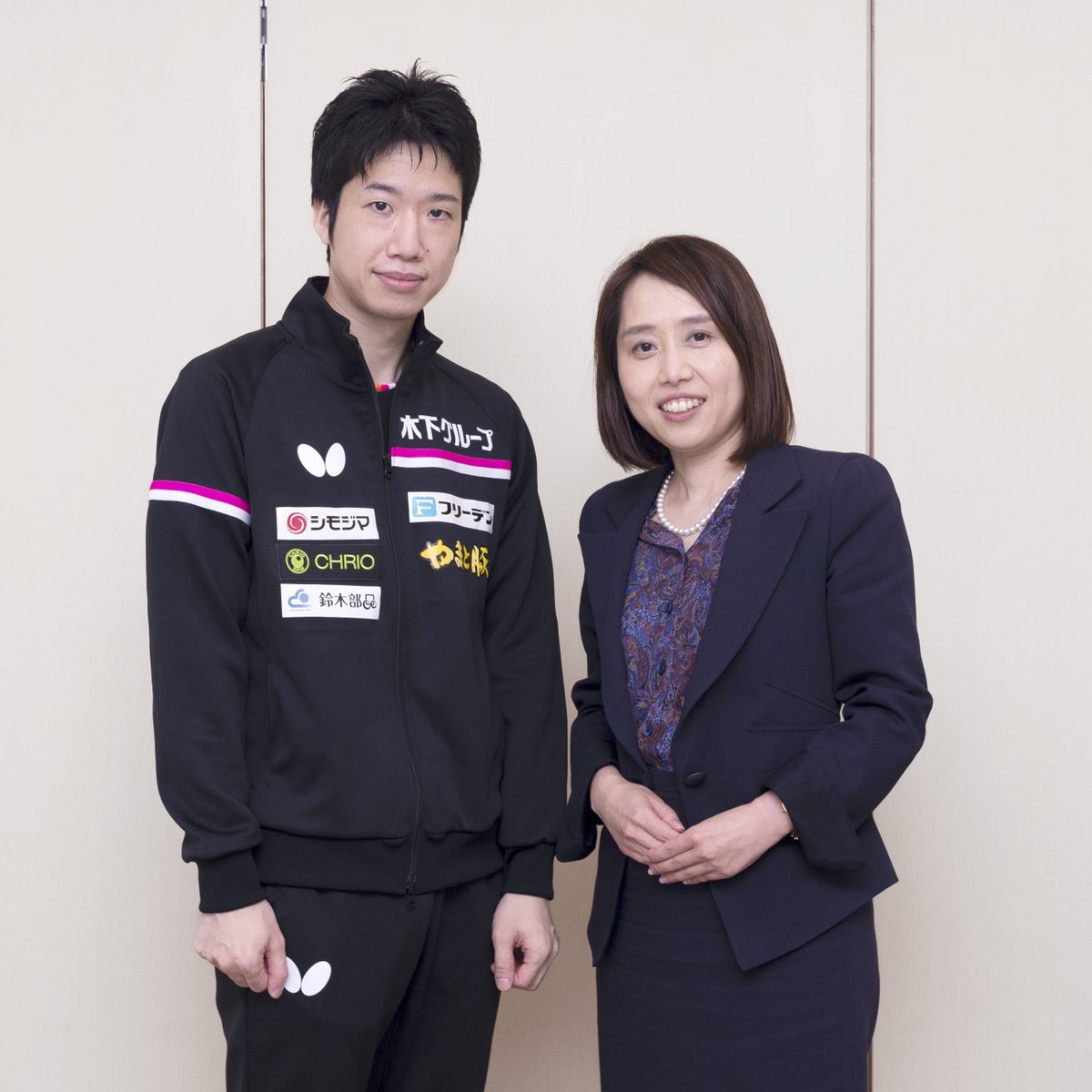 水谷隼選手（木下グループ所属）がバタフライに来社され、代表取締役