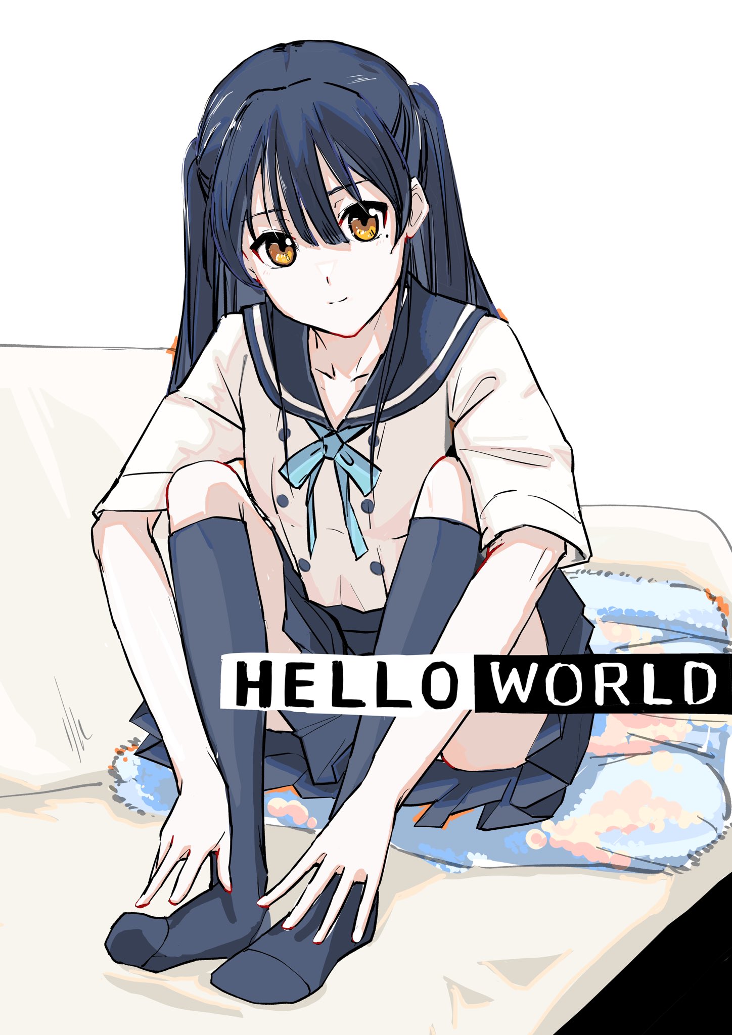 HELLO WORLD 一行瑠璃 エンスカイ スリーブ B HELLO WORLD 一行瑠璃