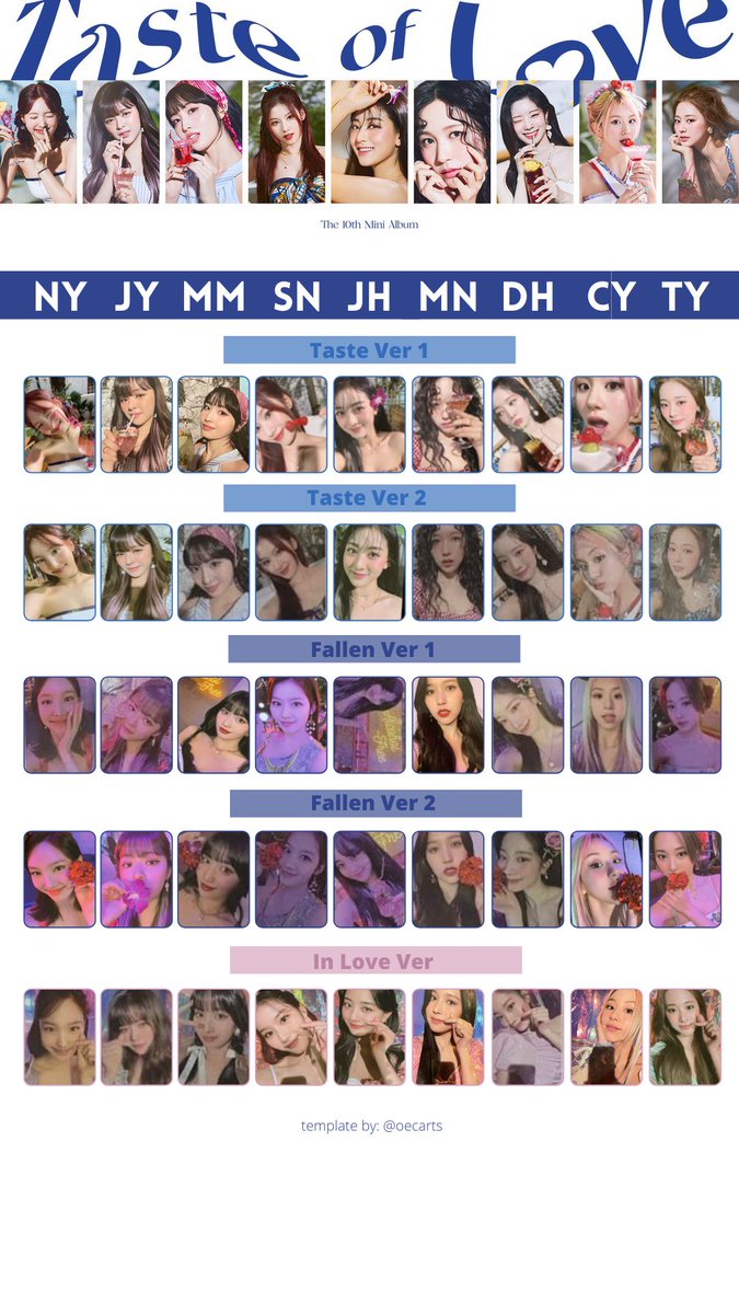 TWICE￼ : COMPLETE TASTE OF LOVE Photocard Template ^__